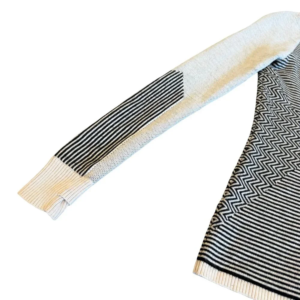 Smartwool Dacono Ski Crew Sweater Pullover Black White Stretch Size Small Womens - Picture 4 of 11